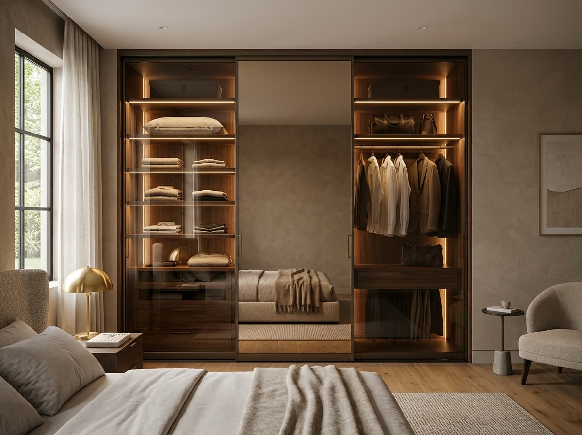 Aura 3-Door Sliding Mirror Wardrobe